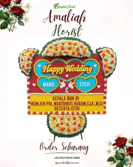 Papan Bunga Pernikahan Sempukerep